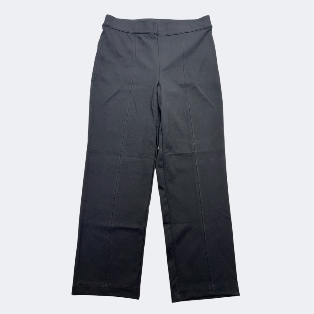 Z-Supply Pants L Black Do It All‎ Straight Ponte Pull On Stretch Pintuck Look